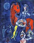 Marc Chagall Horsewoman on Red Horse painting